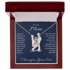 To My Mom Gift From Son - Alluring Beauty Necklace