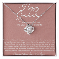 Graduation Gift For Daughter or Granddaughter - Love Knot Necklace